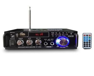 12V220V BT298A 2CH LCD Wyświetlacz Digital HiFi Audio Audio Stereo Power Wzmacniacz Bluetooth Compatybilny samochód FM z zdalnym sterowaniem 23472693