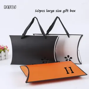 Gift Wrap Wholesale Large Orange Black White Folding Hollowed Out Box Party Promotion Scarf Tie Doll Packaging Decoration