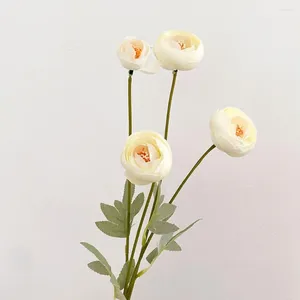 Dekorativa blommor långvariga konstgjorda realistiska icke-blekande bröllopssimulering Dew Lotus Camellia Low For Home