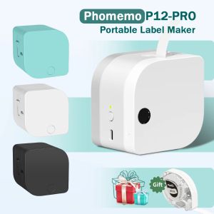 Printers Phomemo P12Pro Etichetta Etichetta compatibile Dymo Letrag Tapes Tasso di trasferimento termico Stampa wireless Mini Inkless Maker