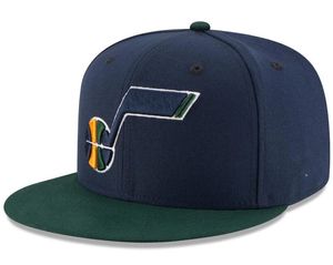 American Basketball „Jazz” Snapback Hats 32 Drużyny luksusowe projektantów finałów szafka na szatnię Casquette Sport Hat Strapback z powrotem regulowany czapkę a15