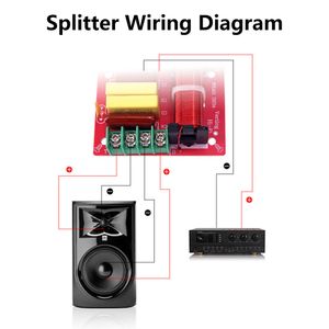 80W Speaker Tree Beld Divider 2-Way Treble Bass Hi-Fi Audio Crossover Filtr Dystrybutor DIY Moduł DIY