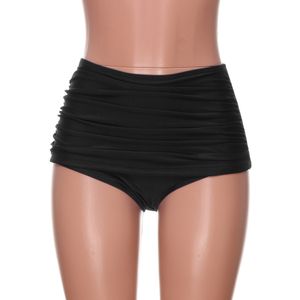 Wysokie pasy stroju kąpielowego dla kobiet solidne Ruche Bikini Tankini Swimsuit Oddychający Brieci Plus Size Damskie