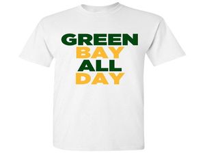 Campusbekleidung Männer039s T -Shirts Green Bay All Day Basic Men Cotton T -Shirt Boy Top Tee2473495