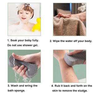 Soft Sponge Body Scrubber Baby Bath Exfoliating Massager Scrub Magic Sponge Shower Brush Skin Cleaner Dead Skin Remover Bathing