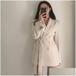 Vestido feminino feminino blazers fino vestido de jaqueta sobre casacos e jaquetas femininas roupas longas de roupas longas na promoção Spring Sale traga dr dhvaj