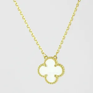 2024 Fashion Classic4/Four Leaf Clover Necklaces Pendants Stainless Steel 18K Gold Plated for Women Girl Valentine's Mother's Day Engagement Jewelry a2