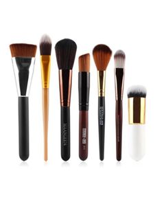 Miss Rose 7 PCSSet Powder Foundation Eyeshadow Eyeliner Lip Brush Tools Cosmetic Makeup Brushes V2 Make Up Brush Tools2748906