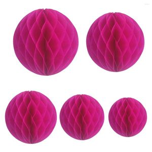 Party Decoration 1pcs Set 4 Inch Rose Red Paper Honeycomb Decorations For Choping Dop Balls Ball