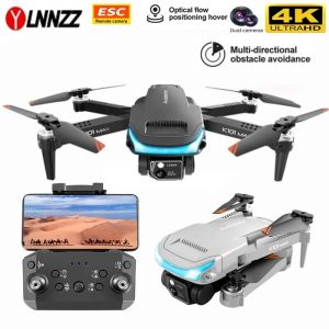 Drone Drone K101 Çift 4K HD Kameralı Optik Akışlı MAX MINI DRONLAR 3 SİTE KAPSAYICI KAÇINMA Yerelleştirme Yerelleştirme Oyuncak Hediyeleri