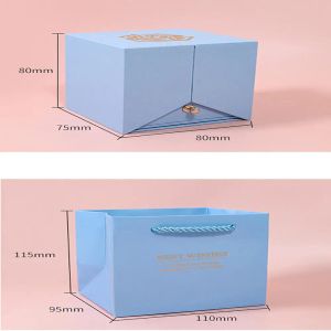 New in Rose Jewelry Box for Necklace Pendant Valentine's Day Gift Organizer Plastic Plastic Paper Lifting Packaging Display Box