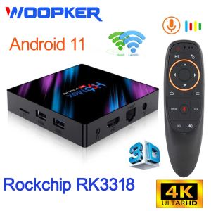 Box WOOPKER H96 MAX RK3318 TV -Box Android 11.0 4G 64GB 32G 4K WiFI 2,4G/5G H96MAX TVBOX SET