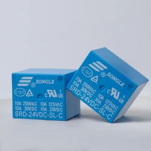 10pcs mini 5 pin 5v 12V 24V DC 10A Relays SRD-05VDC-SL-C SRD-12VDC-SL-C SRD-24VDC-SL-C RELAY