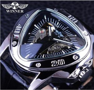 Vinnare Top Brand Luxury Mens Wrist Watch Män Militär Sportklocka Automatiska Mekaniska klockor Male Steel Skeleton CLOCK1214035