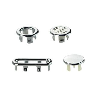 4pcs Cover di overflow foro per lavello di plastica per tappo per rivestimento del bacino da bagno del bagno cucina lavabo lavarsi il lavabo del lavello a sfioro.