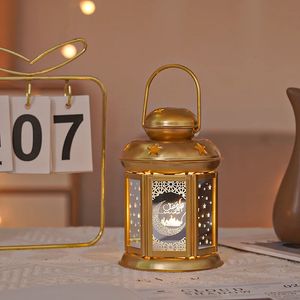 Ramadan LED Lantern Light Eid Mubarak Led Kerzenlichter hochwertiger muslimischer Ramadan Lantern Hanging Ornament DIY Dekorationen 240403