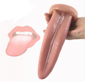 4 cores realistas de língua sexo vidrador g estimulador de ponta de bunda anal plug plug fêmea masturbação orais brinquedos de sexo adult Products97208514739320