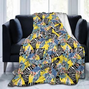Blankets Animal Plant Coral Fleece Blanket Cover The Bed Flannel Sofa Zebra Throw Small For Kids Home Textile