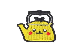 10 PCS Diy Cartoon Teapot Patches for Decals Retro Patch Decoration Garment Fabric Badge Jacket Sweater Stitch Patch for Clothes A3415425