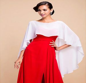 Bolero jacka bröllopsklänning skräddarsydd mode svart vit chiffon cape cloak medeltida renässans bröllop brud wraps höga kval976261