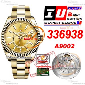 Sky Deller 336938 A9002 Relógio masculino automático IUF 42mm Dial de ouro