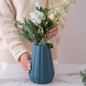 Vases Plastic Vase Flower Arrangement Container Creative Straight Diamond-Shaped Origami Gift