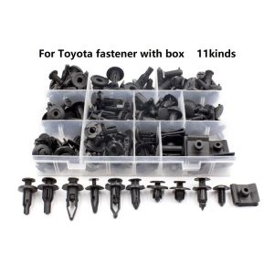 Universa för Toyota Set Box Auto Plastic Bumper Fender Trunk Retaining Clip Black Push In Fastener Rivet