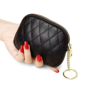 Genuine leather zipper women designer coin purses cowhide lady short style fashion casual key zero wallets no811