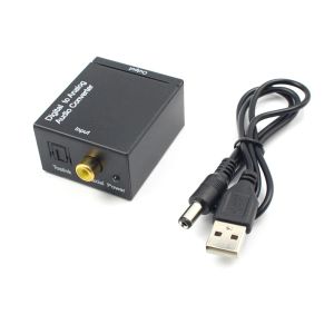 Senaste analog till Digital ADC Converter Optical Coax RCA Toslink Audio Sound Adapter SPDIF Adapter för TV för 360 DVD