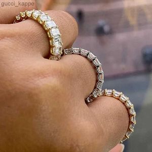 2pcs anéis de casamento Luxury micro pavimentado quadrado cúbico zirconia promessa anéis de amor para mulheres jóias de casamento jóias anel de navio hot sale de navio