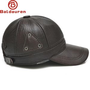 Stile maschile cuoio marrone baseball da baseball esterno per outdoor vera pelle retrò regolabile berretto da baseball in pelle di vacca in pelle 240327