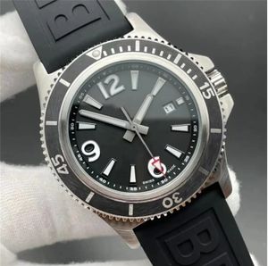 U1 AAA Luxo Bretagem Homens de alta qualidade assistem a geração de geração oceânica Moteiro mecânico Relógios Ring Ceramic Ring 44mm Borracha Strap Montre Wristwatch 9026