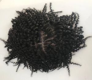 الرجال الدانتيل الكامل Toupee Afro Curly Swiss Lace Men الباروكة مجعد جودة عالية يمكن تخصيص men039s استبدال toupee system3003104