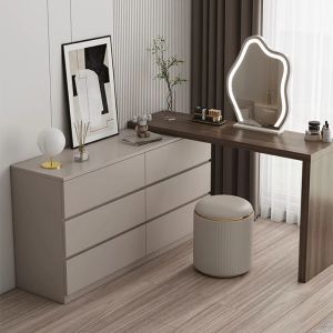 Mirror Vanity Dressing Table Makeup Accessories Storage Mobile Dressing Table Storage Penteadeira Camarim Bedroom Furniture