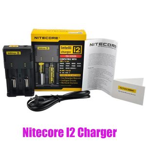 Original Nitecore New I2 Charger LCD Display Battery Intelligent 2 Dual Slots Charge for IMR 14500 18650 26650 20700 21700 Universal Li-ion Battery Chargers Genuine