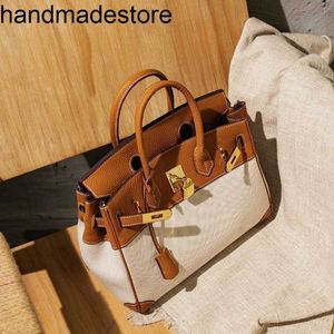 Läder BK Designer Handväska Harris Elan Litchi Mönster Bag Summer Portable Crossbody Large Capacity Autumn Womens