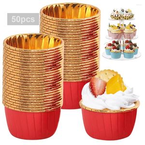 Baking Moulds 50 Pcs Cupcake Liners Muffin Dessert Pudding Ramekin Holders Cups For