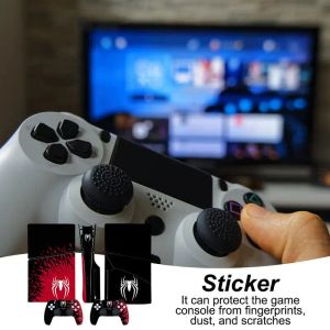 För PS5 Slim Disc Console Skin Stickers Controllers PVC Sticker Skin Decal Cover Protective Film Anti-Scratch Spider