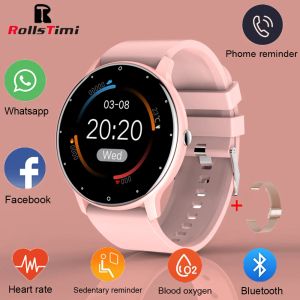 Opaski na rękę RollStimi 2022 Nowy pełny ekran ekranu inteligentny zegarek Women Sports Fitness IP67 Waterproof Watch Bluetooth na Android iOS Smartwatch