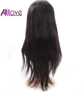 Good 10A Brazilian Hair Silky Straight Peruvian Full Lace Wigs With Baby Hair Human Hair 180 Density Natural Hairline For Black W1557915