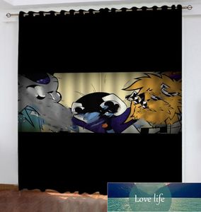 Cartoon clássico de impressão digital sem garotos Dormitório Sombreiro Bedroom Cartoon Curtain Produção Apenas cortinas
