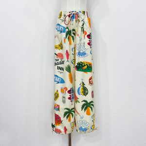 Cotton printed pants 2024 new niche designer