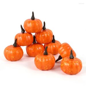 Dekorativa blommor 12st Simulation Pumpkin Golden Autumn Artificial Fake Vegetables Decorations Diy Craft Thanksgiving Halloween Party