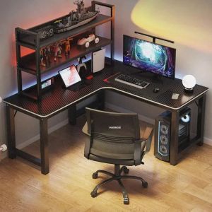 Modernt hörn Desktop dator skrivbord hushållsspel skrivbord minimalist l-formade kontorsbeskrivning kontorsmöbler sovrum läsbord skrivbord