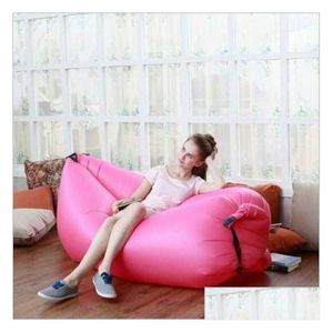 Sleeping Bags New Lounge Sofa Slee Bag Lazy Inflatable Beag Portable Outdoor Beach Swim Pool Float Mattress Travel Cam Waterproof Bed Dhwnb