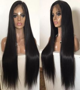 10A Grade The Quality Full Lace Wigs Brazilian Virgin Human Hair Silky Straight Gluelss Lace Front Wigs for Black Woman 1336100