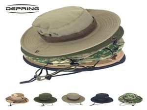 Chapéus ao ar livre combate camuflagem chapéu militar boonie bush jungle sol camada de pesca tampas de caça para homens beanies7340068