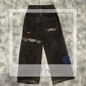 Jnco jeans jeans jeans streetwear jnco y2k hip hop cartone animato stampa grafica pantaloni neri larghi uomini donne pantaloni a gamba larga in vita 515