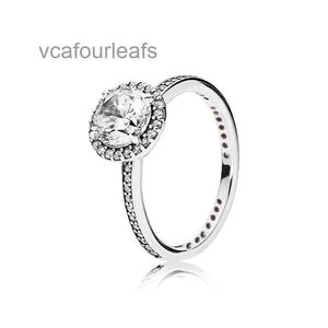 Real 925 Sterling Silver CZ Diamond Ring mit Original Box Set Fit Dora Style Ehering Engagement Schmuck für Frauen Mädchen