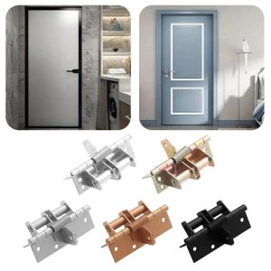 1pc Self-closing Door Hinges Invisible 90 Degree Positioning Hinge Closing Closer Hidden Spring Door Hinge Automatic Closin L1k5